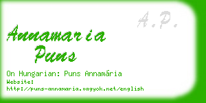 annamaria puns business card